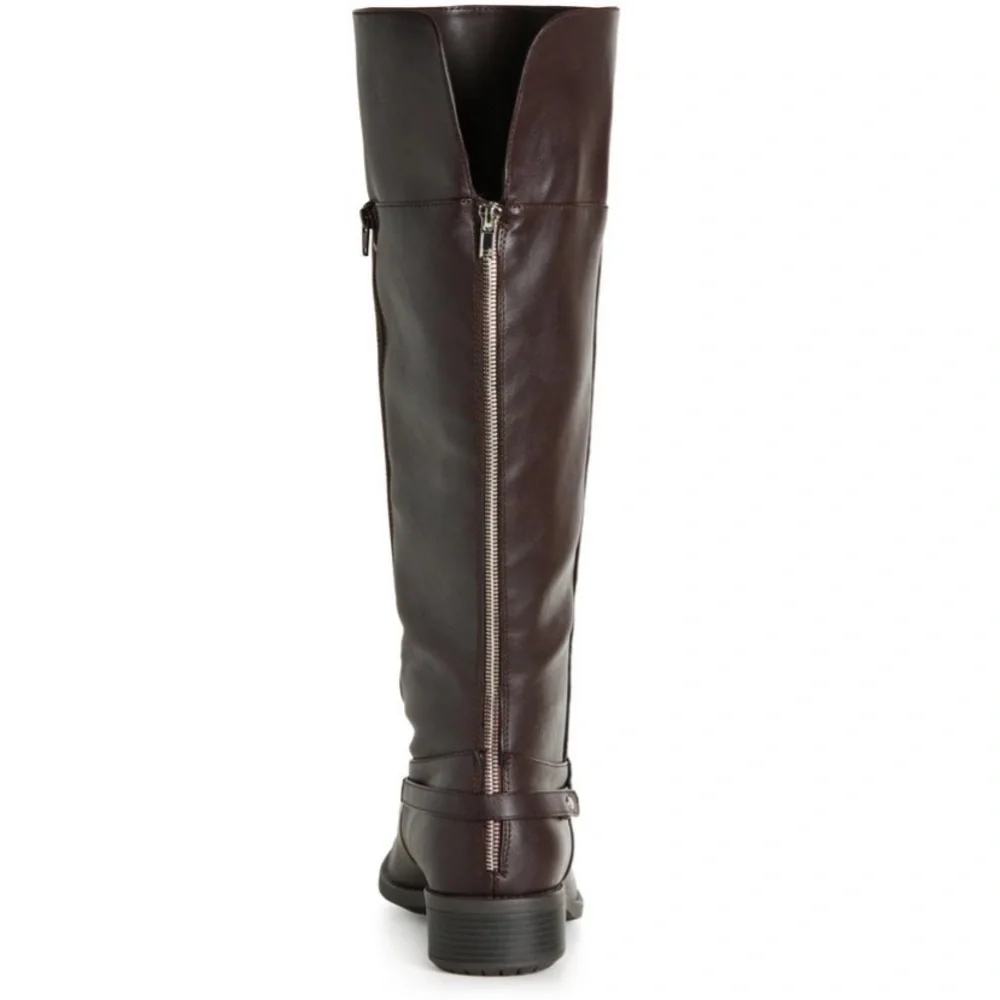 EVANS Women's Wide fit Portia Tall Boot - brown - 8Wide new